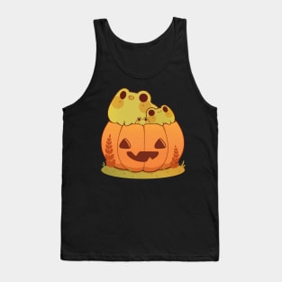 Pumpkin with frogs Tank Top